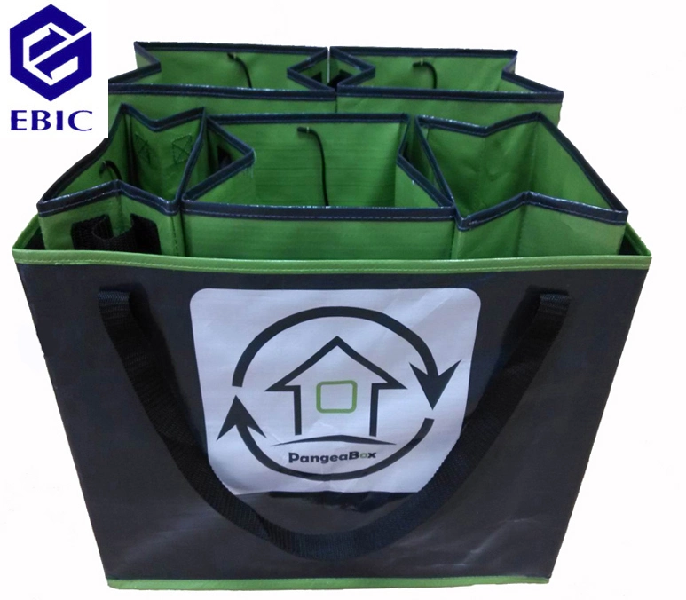 RPET Made From Recycled Pet Bottle Coated Laminated with Printed BOPP Film Recyclable Woven Nonwoven Unwoven Shopping Bag